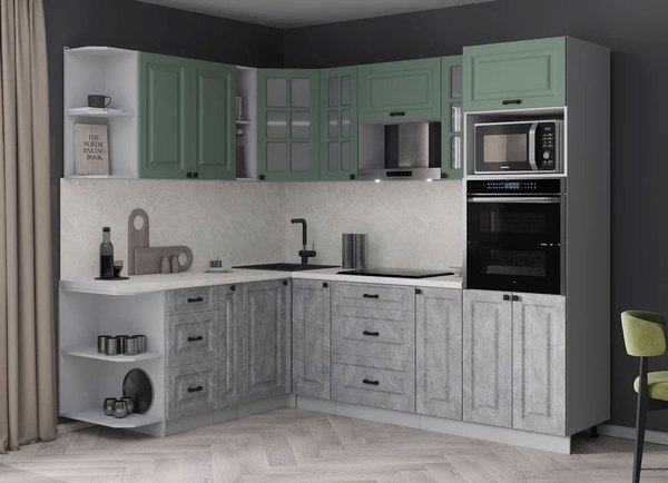 Кухонный гарнитур Интерлиния Мила Деко 1.88x2.4 LV