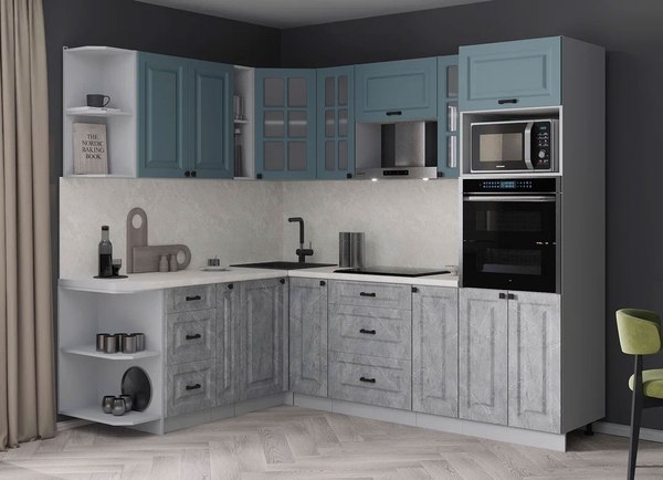 Кухонный гарнитур Интерлиния Мила Деко 1.88x2.4 LV