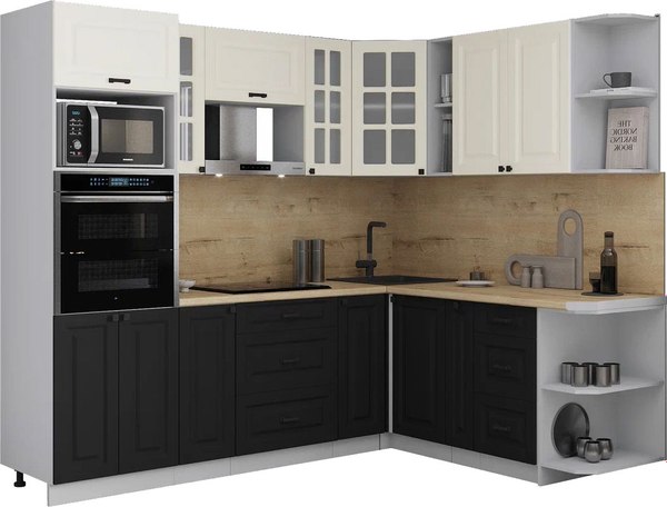 Кухонный гарнитур Интерлиния Мила Деко 1.88x2.4 PR - фото