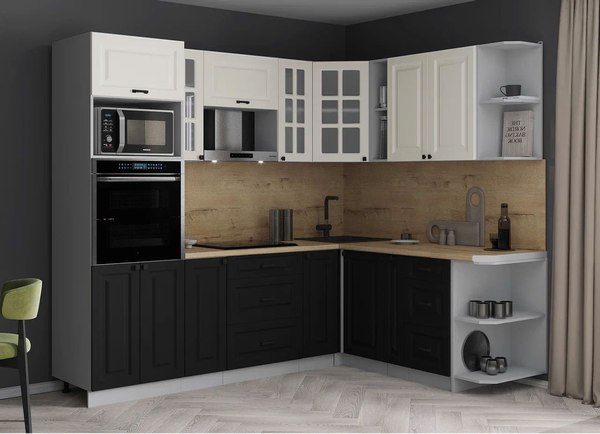 Кухонный гарнитур Интерлиния Мила Деко 1.88x2.4 PR