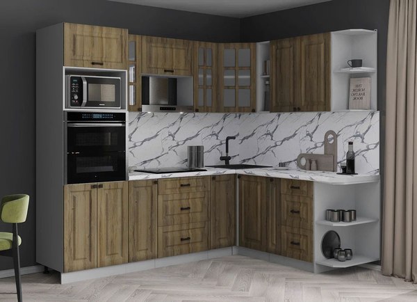 Кухонный гарнитур Интерлиния Мила Деко 1.88x2.4 PR