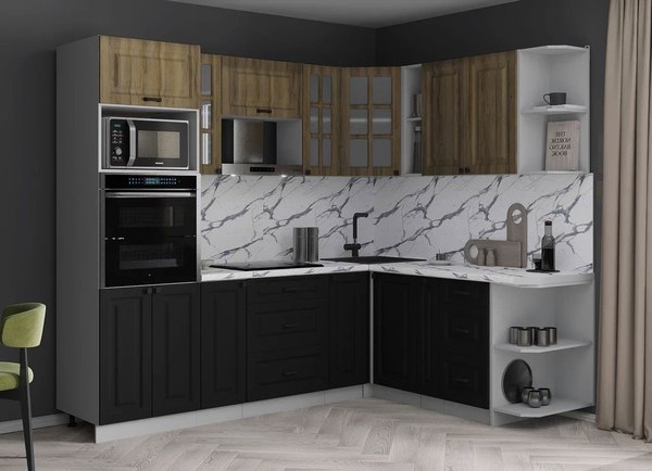 Кухонный гарнитур Интерлиния Мила Деко 1.88x2.4 PR