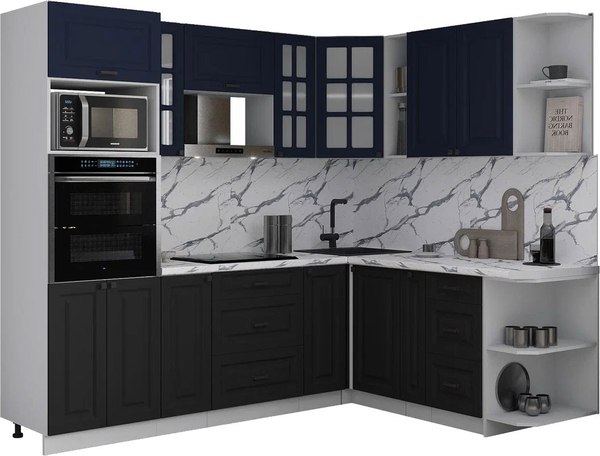 Кухонный гарнитур Интерлиния Мила Деко 1.88x2.4 PR - фото