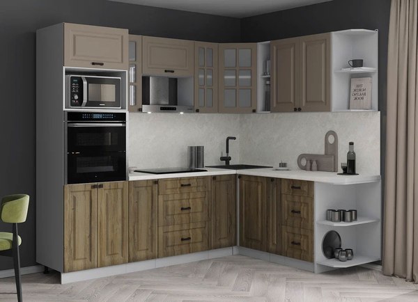 Кухонный гарнитур Интерлиния Мила Деко 1.88x2.4 PR