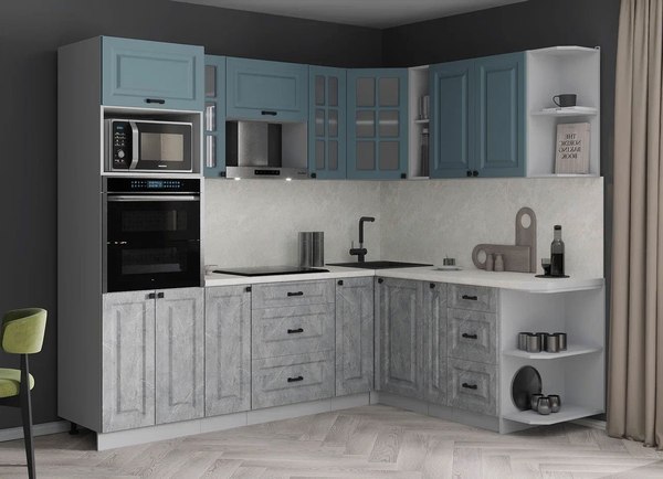 Кухонный гарнитур Интерлиния Мила Деко 1.88x2.4 PR