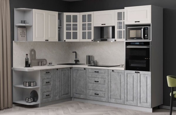 Кухонный гарнитур Интерлиния Мила Деко 1.88x2.6 LV