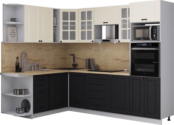 Кухонный гарнитур Интерлиния Мила Деко 1.88x2.6 LV - фото