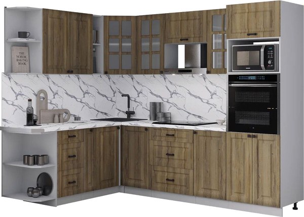 Кухонный гарнитур Интерлиния Мила Деко 1.88x2.6 LV - фото