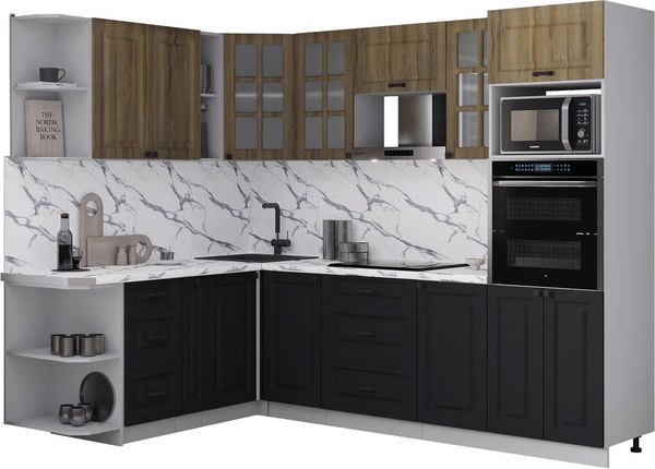 Кухонный гарнитур Интерлиния Мила Деко 1.88x2.6 LV - фото