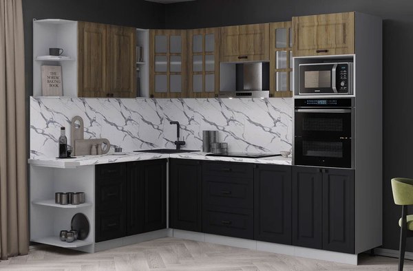 Кухонный гарнитур Интерлиния Мила Деко 1.88x2.6 LV