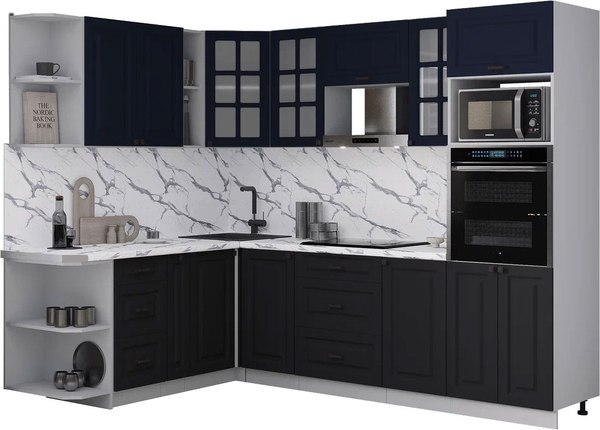 Кухонный гарнитур Интерлиния Мила Деко 1.88x2.6 LV - фото