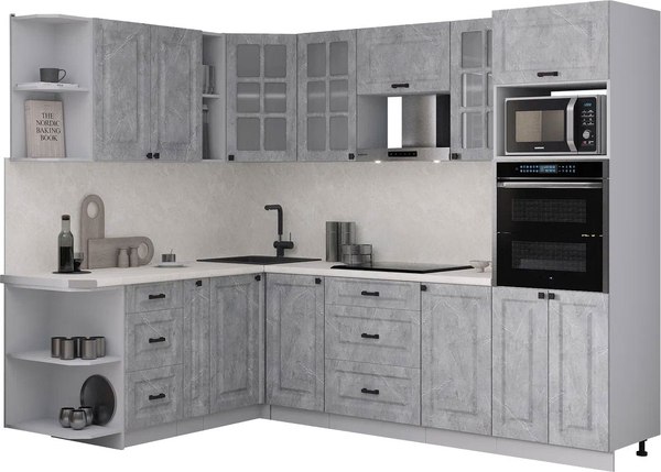 Кухонный гарнитур Интерлиния Мила Деко 1.88x2.6 LV - фото
