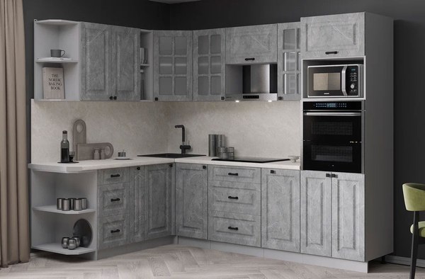 Кухонный гарнитур Интерлиния Мила Деко 1.88x2.6 LV