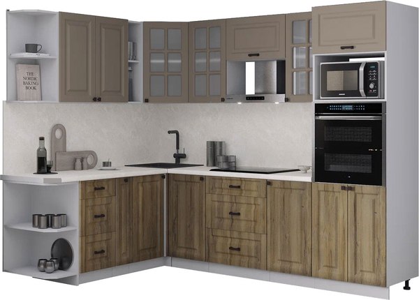 Кухонный гарнитур Интерлиния Мила Деко 1.88x2.6 LV - фото