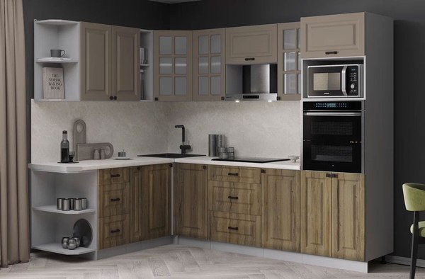 Кухонный гарнитур Интерлиния Мила Деко 1.88x2.6 LV