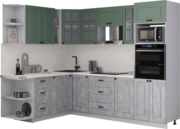 Кухонный гарнитур Интерлиния Мила Деко 1.88x2.6 LV - фото