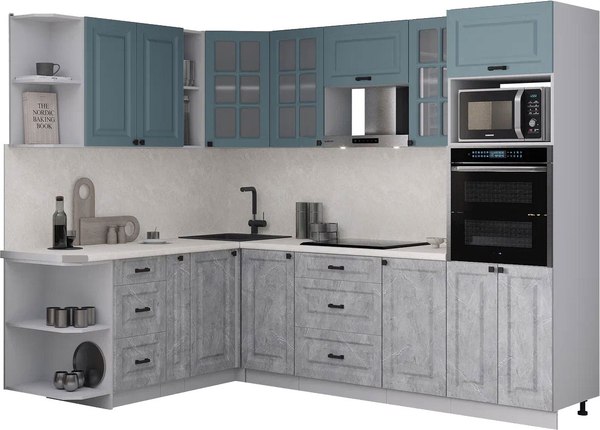 Кухонный гарнитур Интерлиния Мила Деко 1.88x2.6 LV - фото