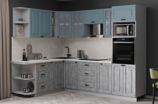 Кухонный гарнитур Интерлиния Мила Деко 1.88x2.6 LV