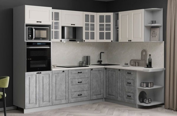 Кухонный гарнитур Интерлиния Мила Деко 1.88x2.6 PR