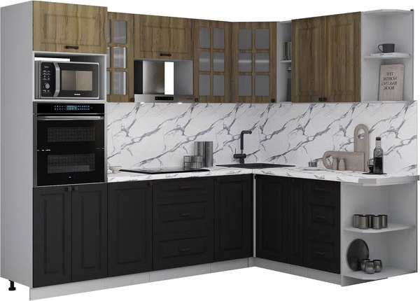 Кухонный гарнитур Интерлиния Мила Деко 1.88x2.6 PR - фото