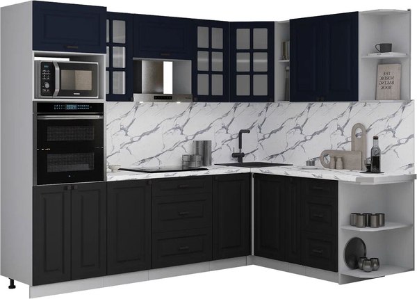 Кухонный гарнитур Интерлиния Мила Деко 1.88x2.6 PR - фото