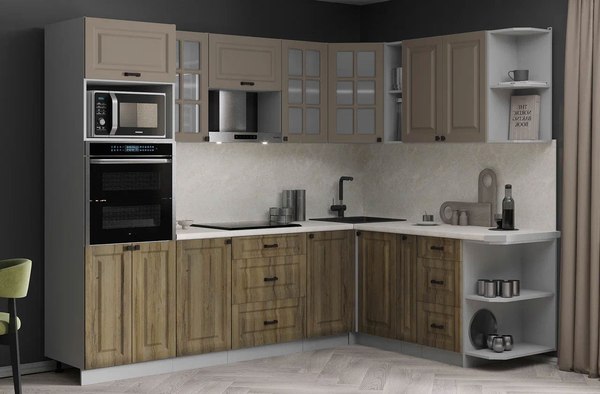 Кухонный гарнитур Интерлиния Мила Деко 1.88x2.6 PR