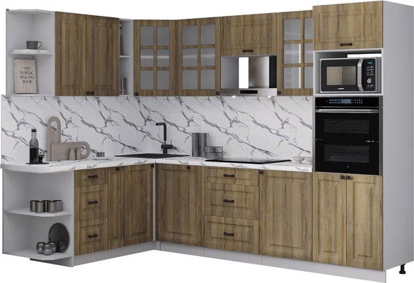 Кухонный гарнитур Интерлиния Мила Деко 1.88x2.8 LV - фото