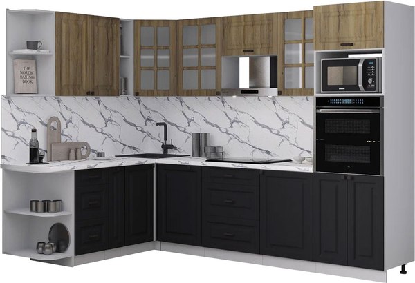 Кухонный гарнитур Интерлиния Мила Деко 1.88x2.8 LV - фото