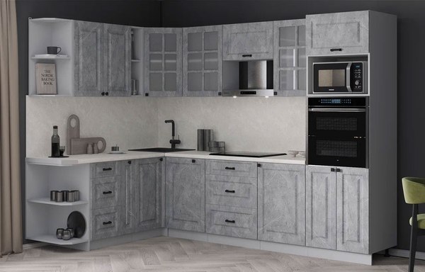 Кухонный гарнитур Интерлиния Мила Деко 1.88x2.8 LV