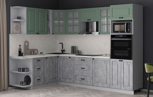 Кухонный гарнитур Интерлиния Мила Деко 1.88x2.8 LV