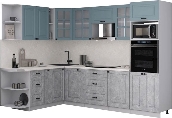 Кухонный гарнитур Интерлиния Мила Деко 1.88x2.8 LV - фото