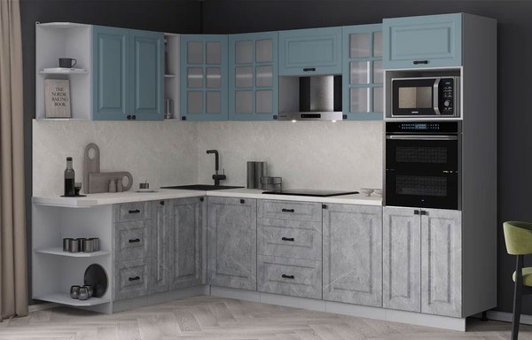 Кухонный гарнитур Интерлиния Мила Деко 1.88x2.8 LV