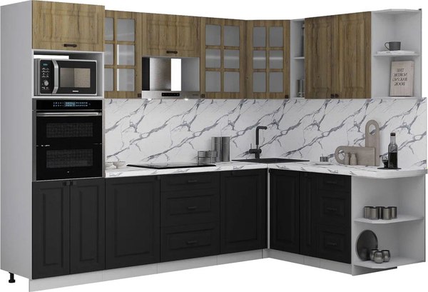 Кухонный гарнитур Интерлиния Мила Деко 1.88x2.8 PR - фото