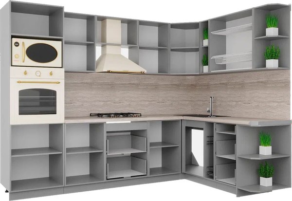 Кухонный гарнитур Интерлиния Мила Деко 1.88x2.8 PR