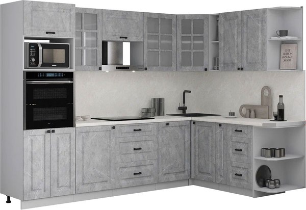 Кухонный гарнитур Интерлиния Мила Деко 1.88x2.8 PR - фото