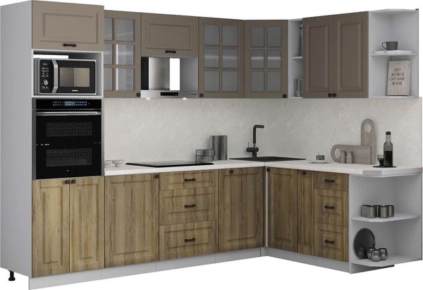 Кухонный гарнитур Интерлиния Мила Деко 1.88x2.8 PR - фото