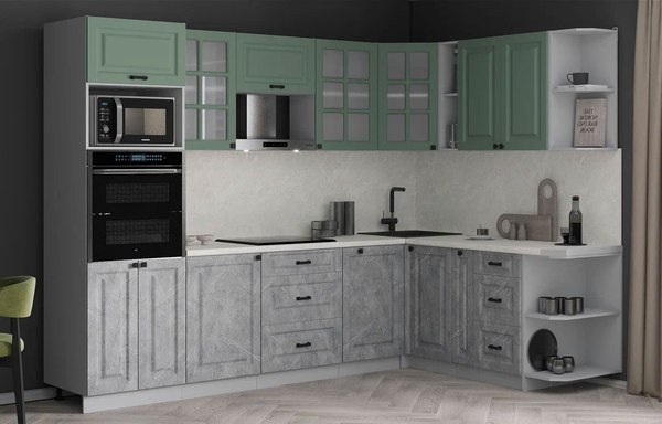 Кухонный гарнитур Интерлиния Мила Деко 1.88x2.8 PR