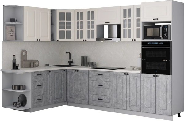 Кухонный гарнитур Интерлиния Мила Деко 1.88x3.0 LV - фото