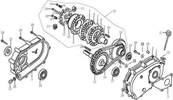 Двигатель бензиновый Lifan KP230E-R / 02046-03522