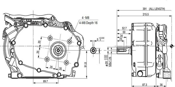 Двигатель бензиновый Lifan KP230E-R / 02046-03522