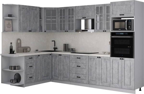 Кухонный гарнитур Интерлиния Мила Деко 1.88x3.0 LV - фото