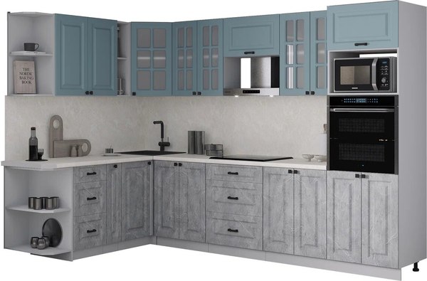 Кухонный гарнитур Интерлиния Мила Деко 1.88x3.0 LV - фото