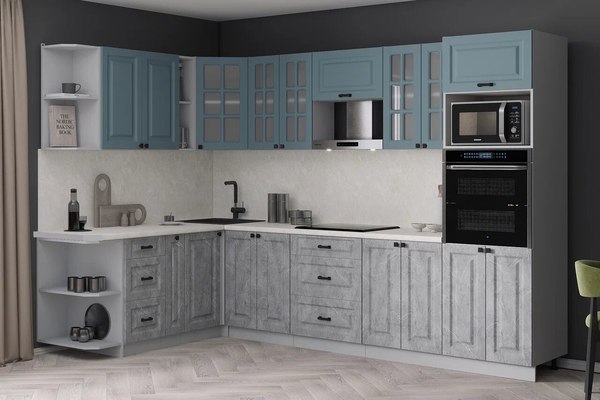 Кухонный гарнитур Интерлиния Мила Деко 1.88x3.0 LV