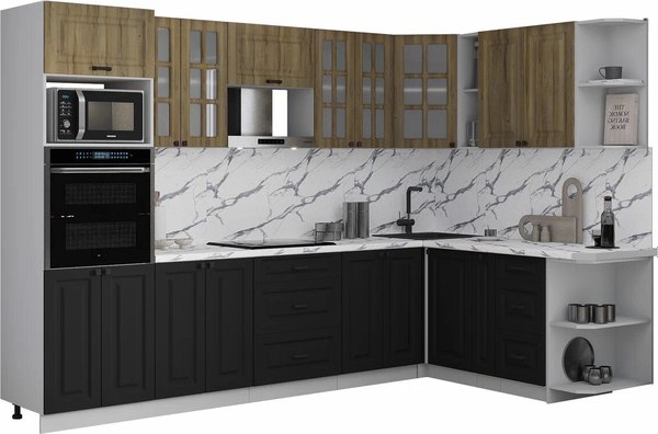 Кухонный гарнитур Интерлиния Мила Деко 1.88x3.0 PR - фото