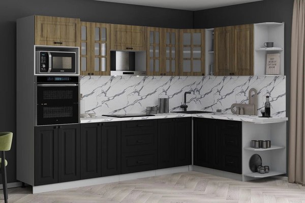 Кухонный гарнитур Интерлиния Мила Деко 1.88x3.0 PR