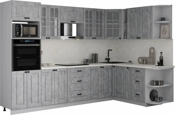 Кухонный гарнитур Интерлиния Мила Деко 1.88x3.0 PR - фото