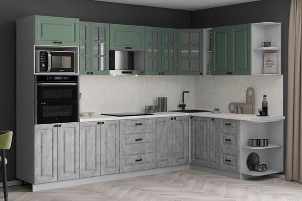 Кухонный гарнитур Интерлиния Мила Деко 1.88x3.0 PR