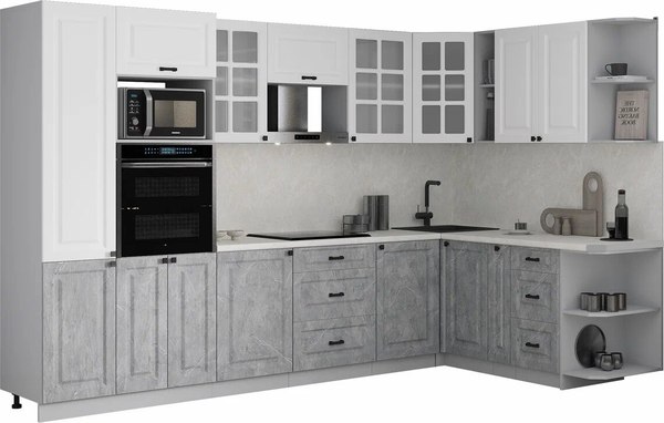 Кухонный гарнитур Интерлиния Мила Деко 1.88x3.2 LV - фото