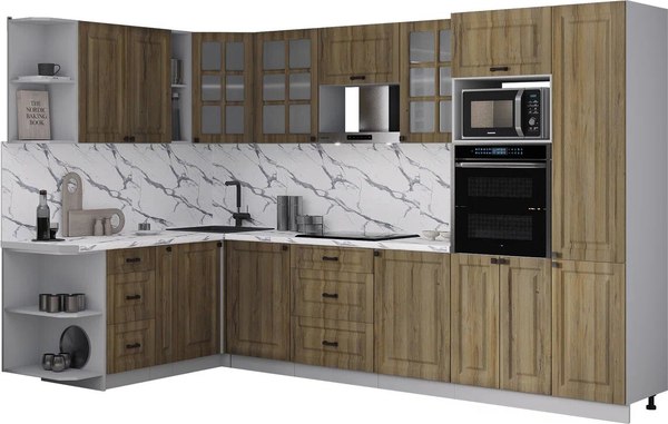 Кухонный гарнитур Интерлиния Мила Деко 1.88x3.2 LV - фото