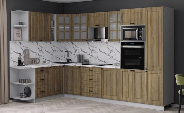 Кухонный гарнитур Интерлиния Мила Деко 1.88x3.2 LV